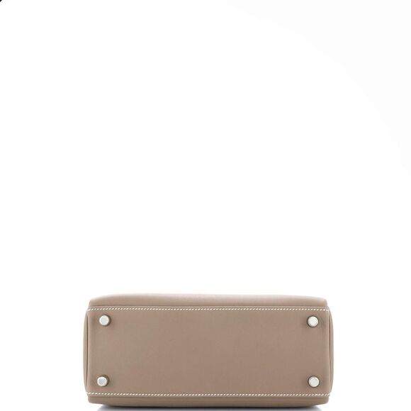 Hermes Kelly Handbag Grey Swift with Palladium Hardware 25 Gray - Picture 5 of 8